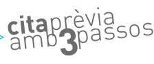 Cita prèvia en 3 passos