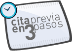 Cita previa en 3 pasos